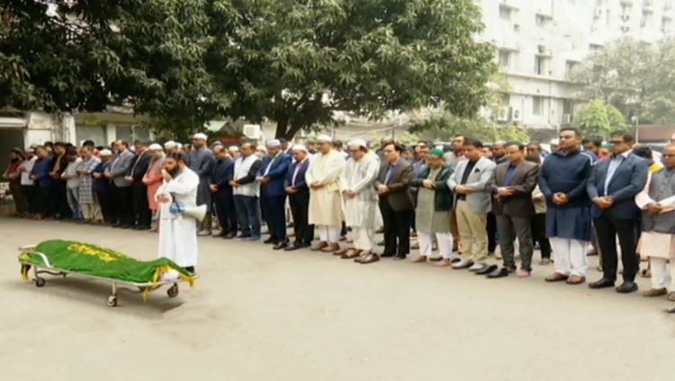 উপদেষ্টা হাসান আরিফের তৃতীয় জানাজা সম্পন্ন